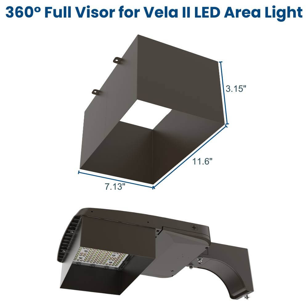 240W  parking lot light Full visor glare shield
