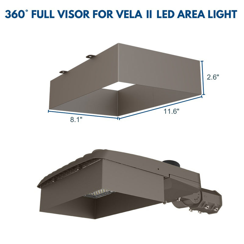 240W  parking lot light Full visor glare shield