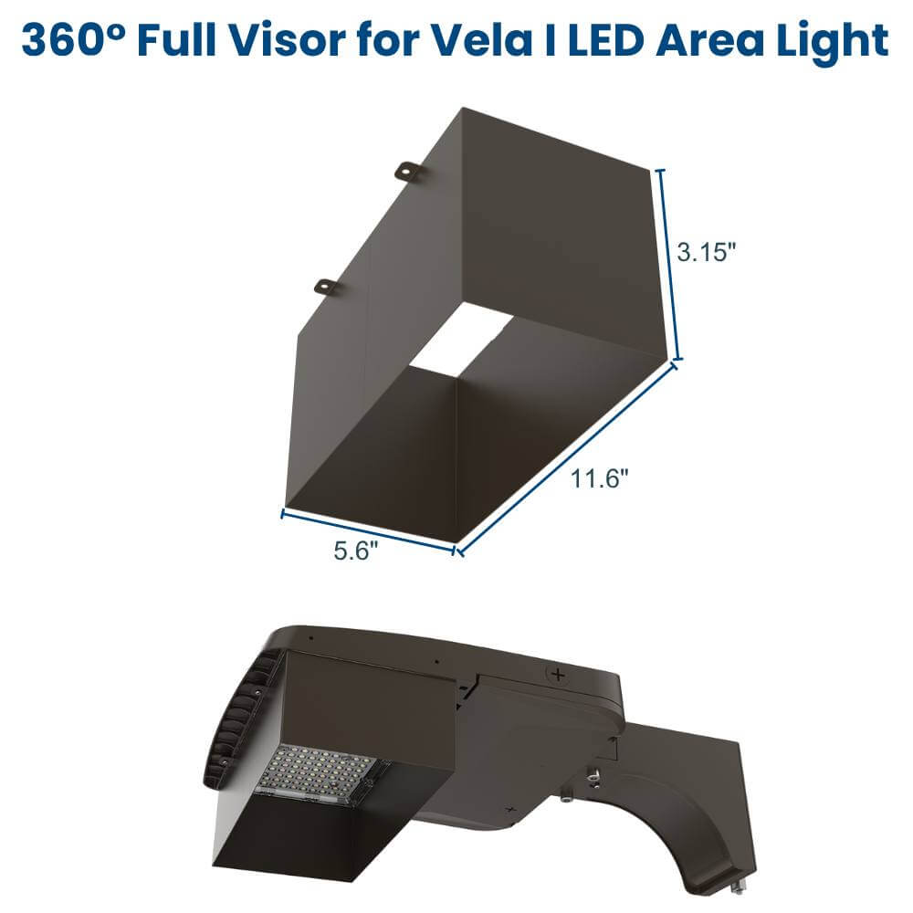 150W parking lot light Full visor glare shield