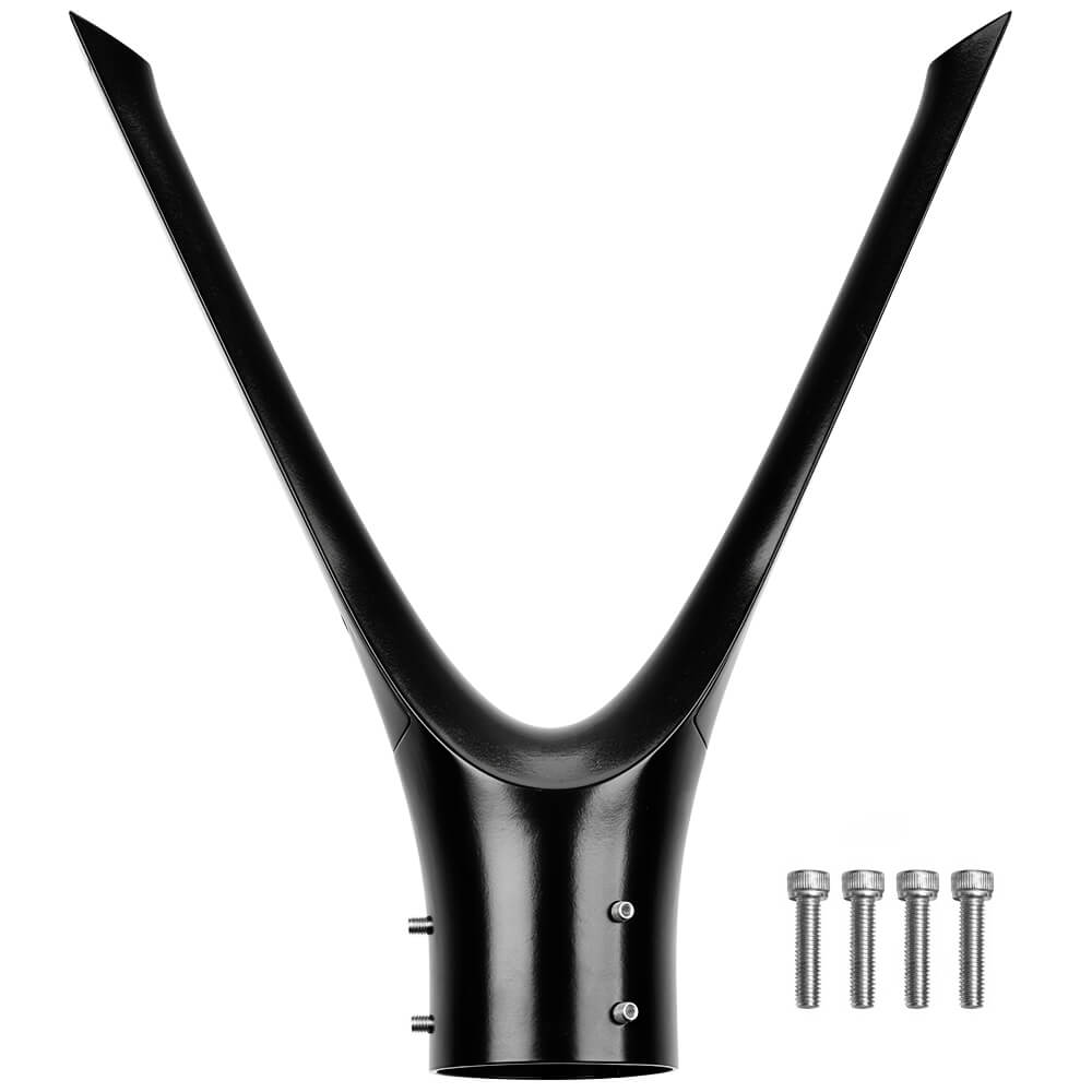 Twin-arm mount with screws for Black Atria Post Top Light