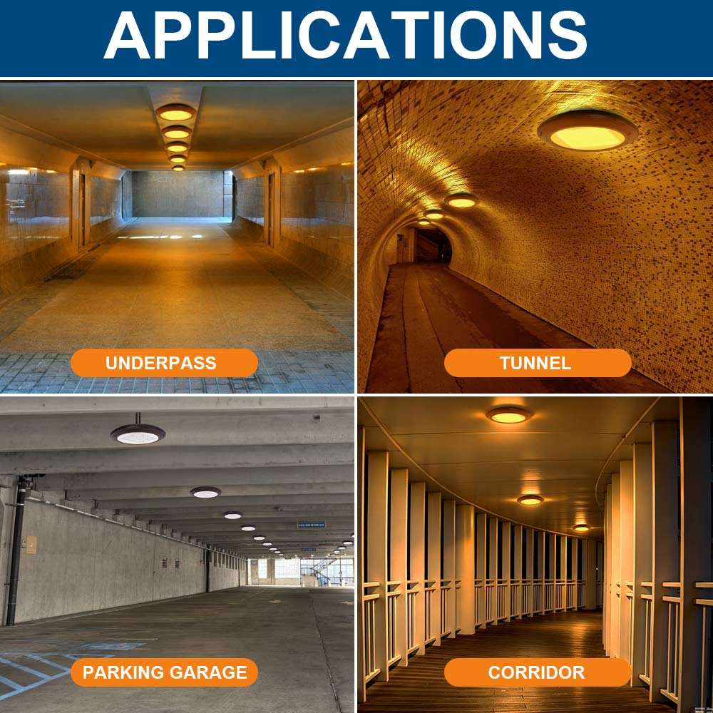 63W Konlite Atria Premium Amber LED Canopy Light application
