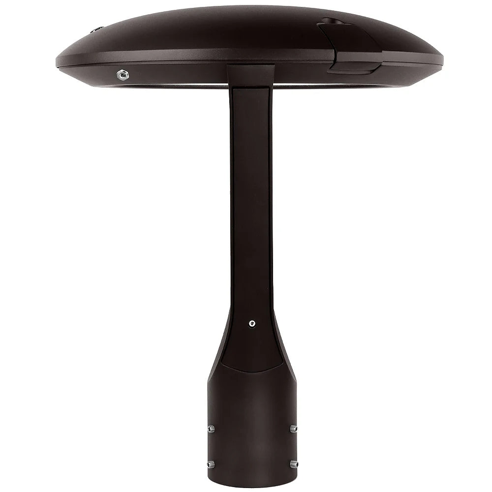 Side view of Atria Amber LED Post Top Light with Photocell