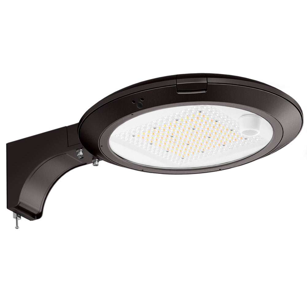 63W Konlite Atira LED Area Light with Extrusion Mount and motion sensor