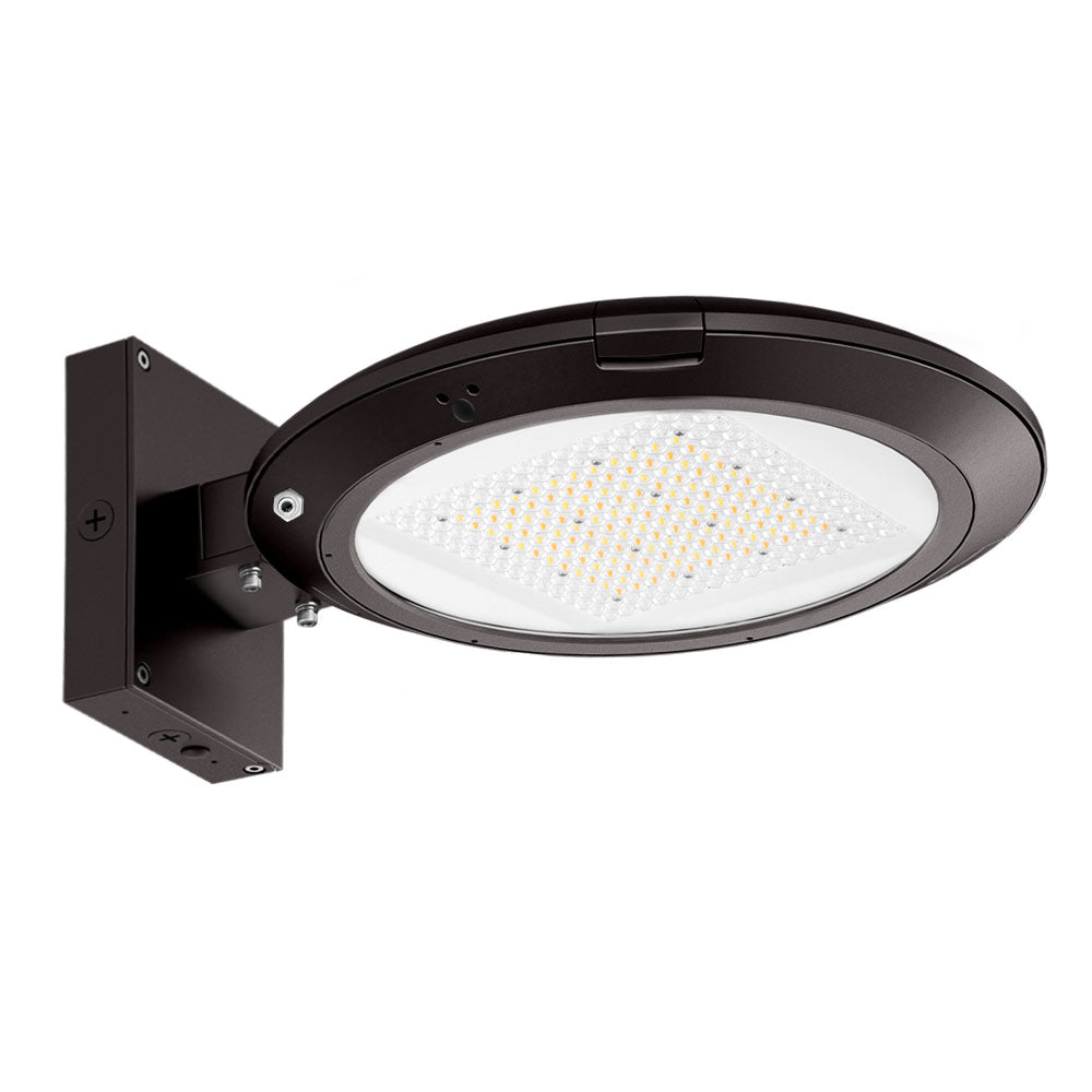 Wall mount 63W Konlite Atira LED Area Light with photocell