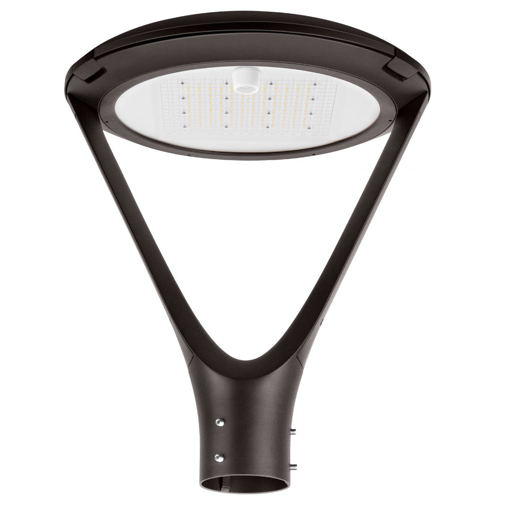 Konlite Atria LED Post Top Light includes a motion sensor.