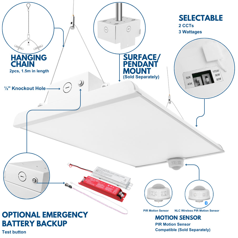 Konlite ALTA 105W LED Low Bay Light product details