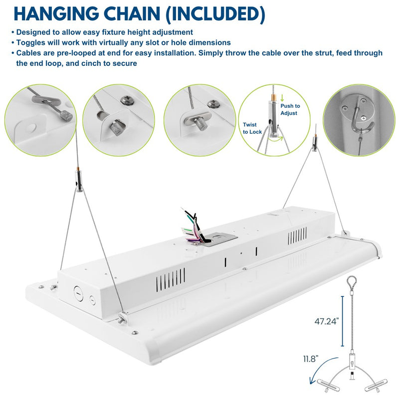 Hanging Chain for Konlite ALTA 105W LED Low Bay Light