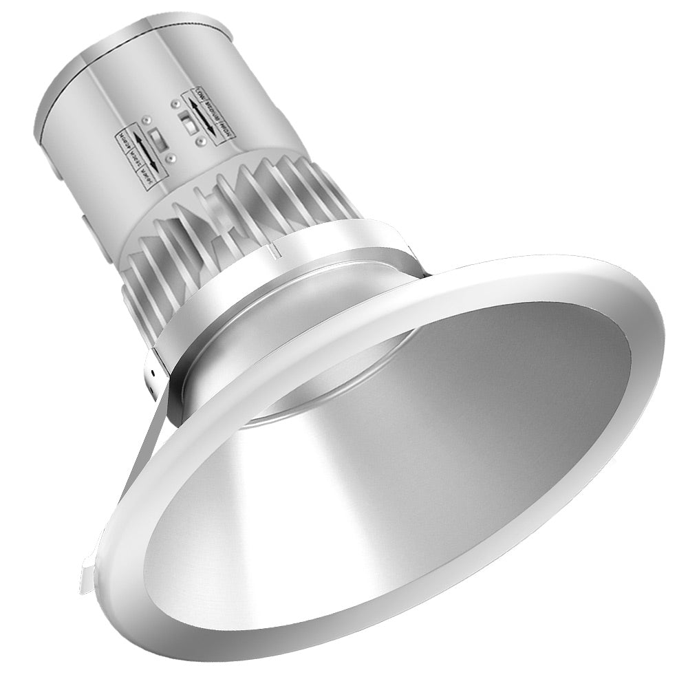 Konlite recessed down light with 8" Haze Trim