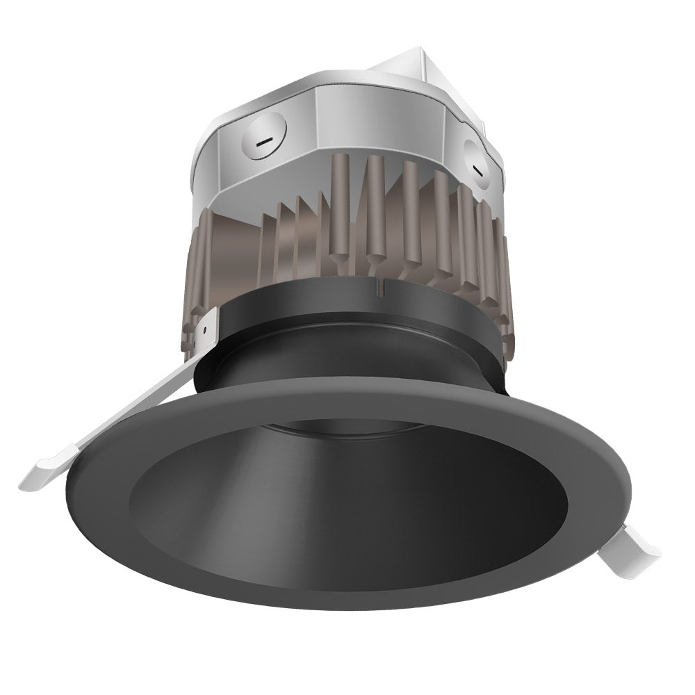 Konlite 60W recessed down light with 6" black Trim