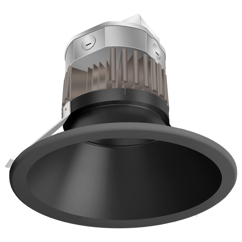 Konlite 60W recessed down light with 8" Black Trim