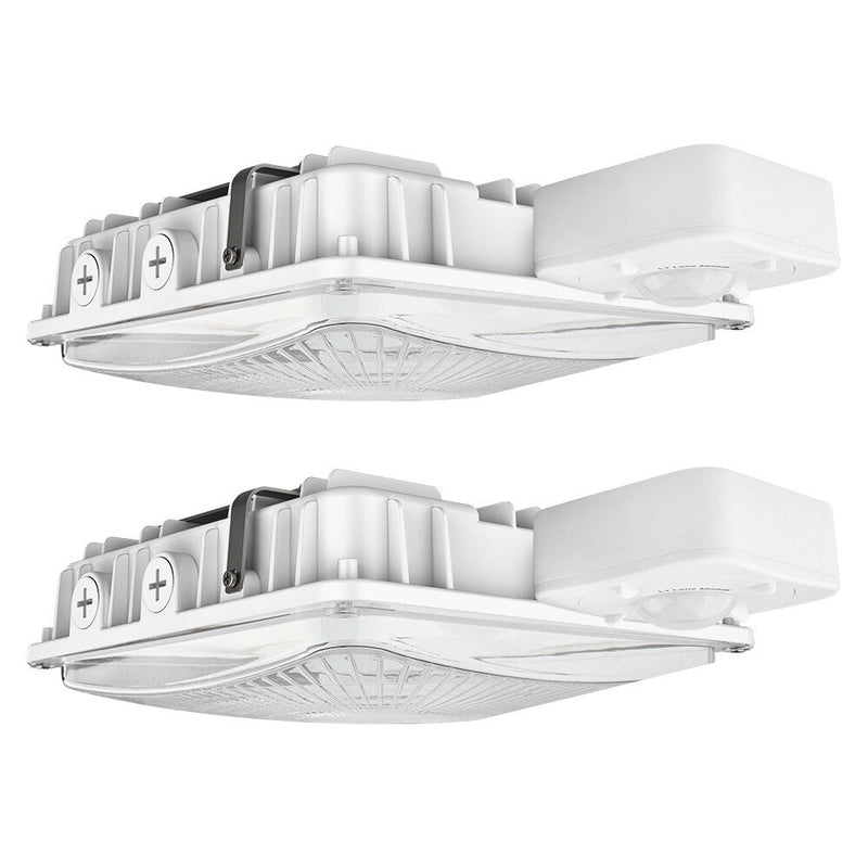 Konlite White LED Canopy Light with motion sensor 2 pack
