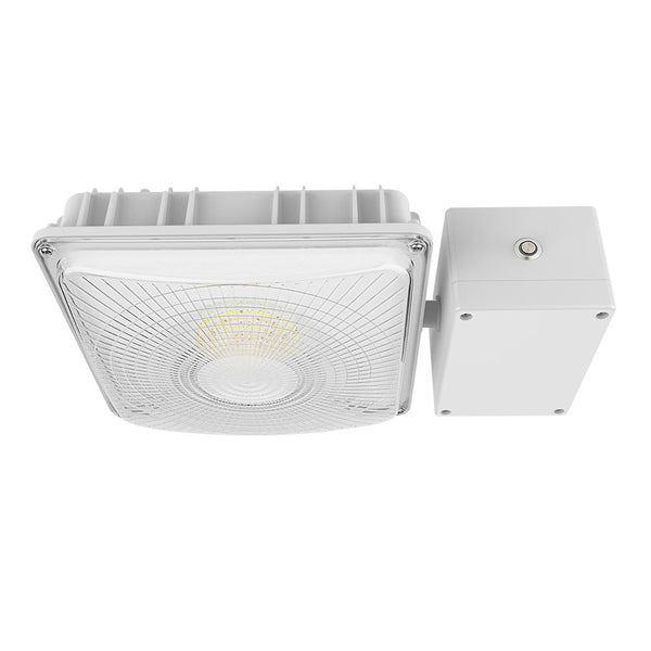 White Konlite LED Canopy Light with emergency battery backup