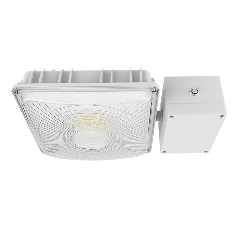 White Konlite LED Canopy Light with emergency battery backup