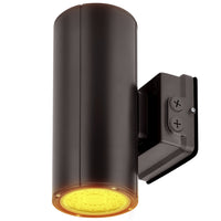 Dark Bronze Konlite 20W Amber LED Cylinder Wall Light - Wildlife friendly