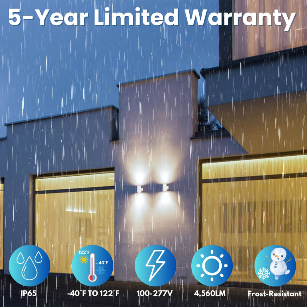 5 Years warranty of Konlite 6 inch LED Cylinder Up and Down Wall Light fixture 