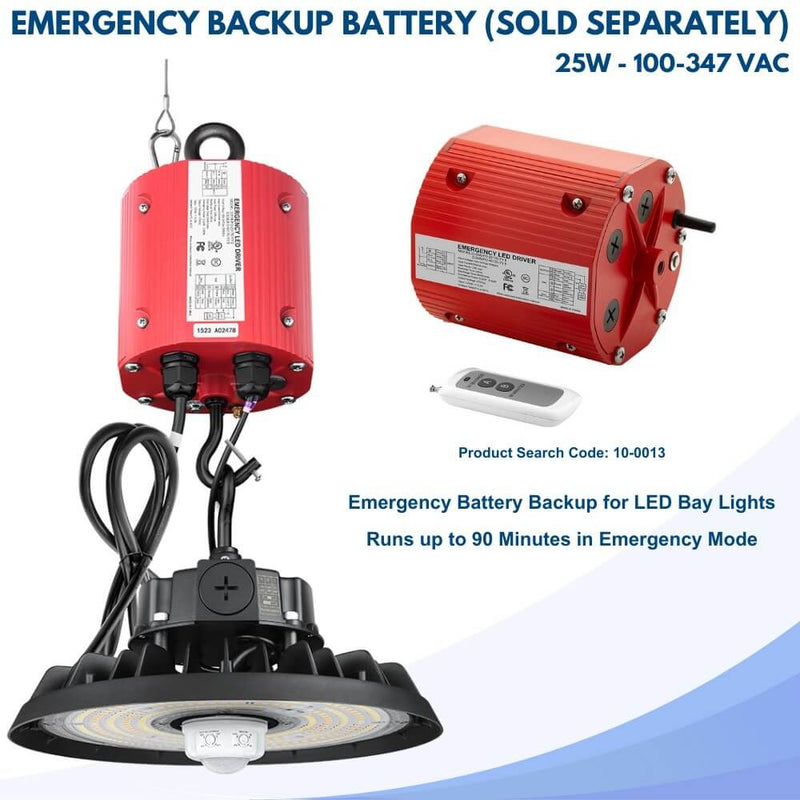 Emergency Backup compatible Konlite ECOMAX High Bay Light - 80W/100W/150W