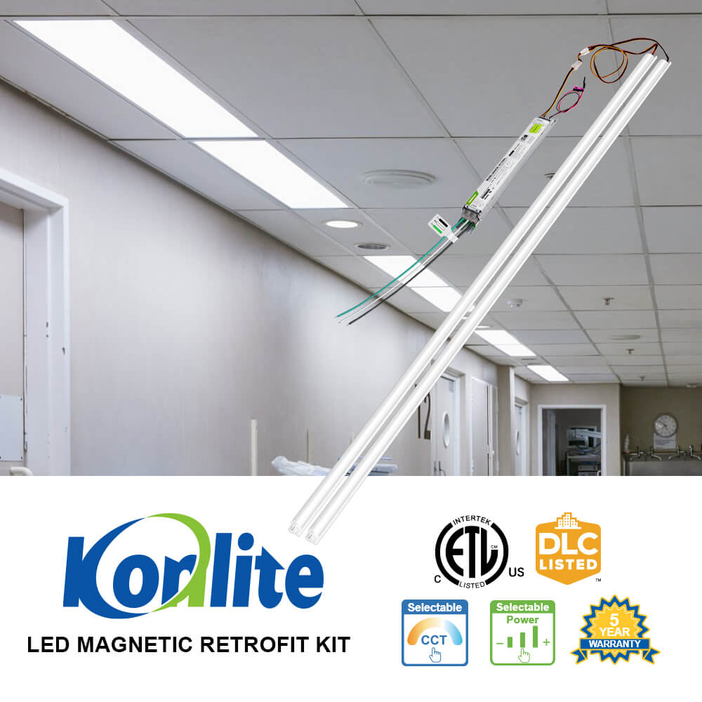 Konlite LED Magnetic Retrofit Kit series with certifications, features, and warranty information.