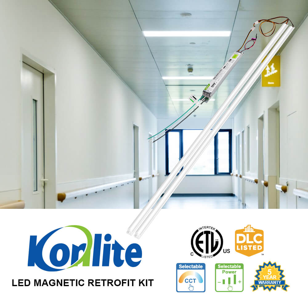 Konlite LED Magnetic Retrofit Kit Series with certifications, features, and warranty information.