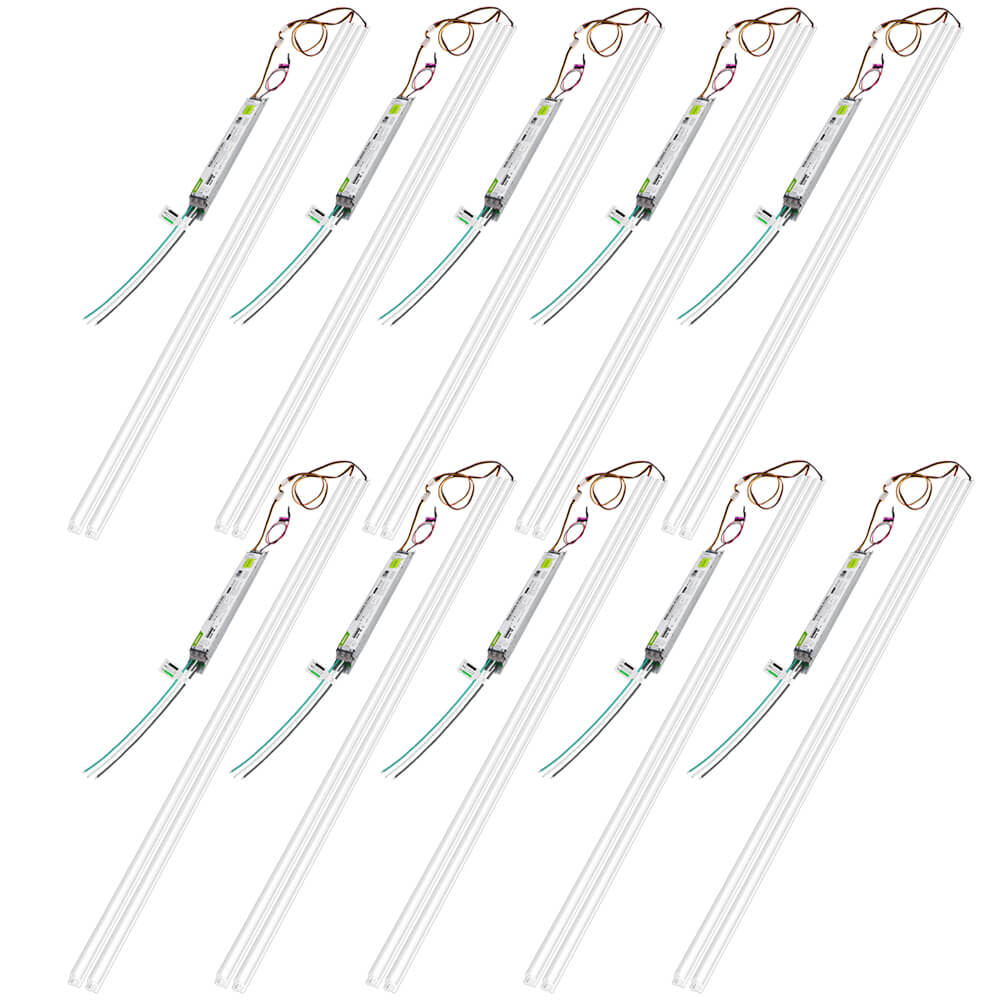 10 pack of Konlite 4FT Magnetic Linear LED Retrofit Kits