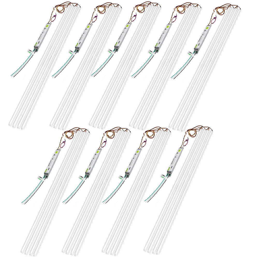 9-pack of Konlite 4FT 4-Bar Magnetic Linear LED Retrofit Kits
