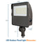 Dimensions of a 63W NAVI LED Flood Light with Knuckle Mount