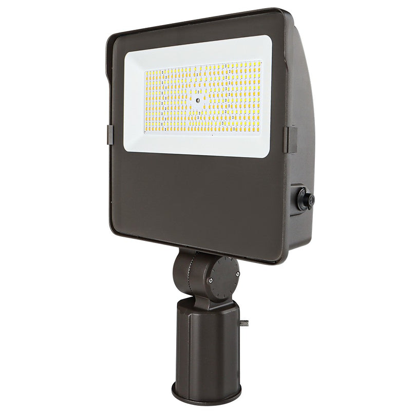 155W Konlite Navi LED Flood Light with Slipfitter mount and photocell