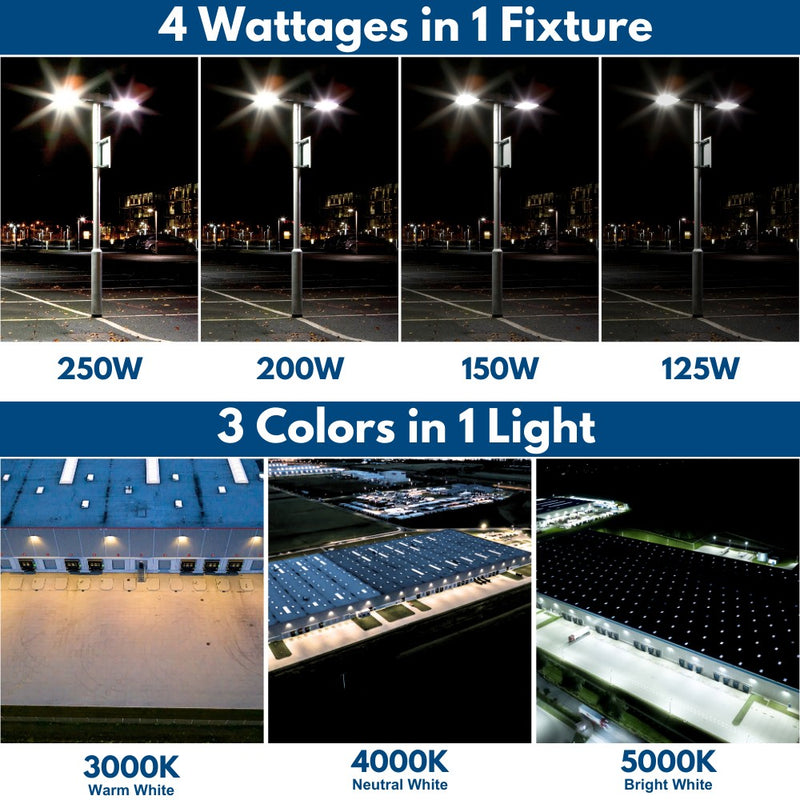 Wattage and CCT Selectable 250W Konlite NAVI Flood Light  