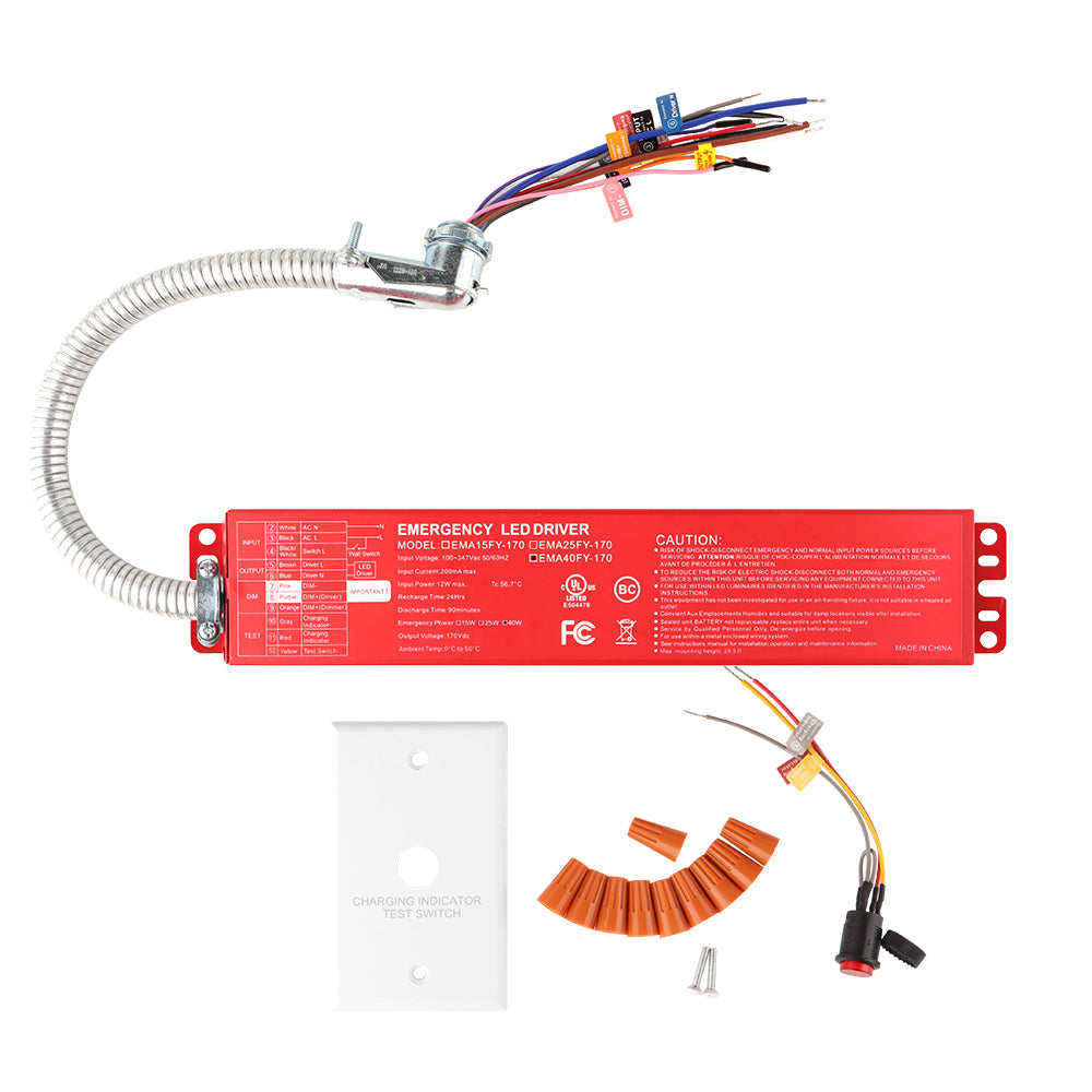 40W LED Emergency Backup Driver – Constant Power, 100-277V Input, 0-10V ...