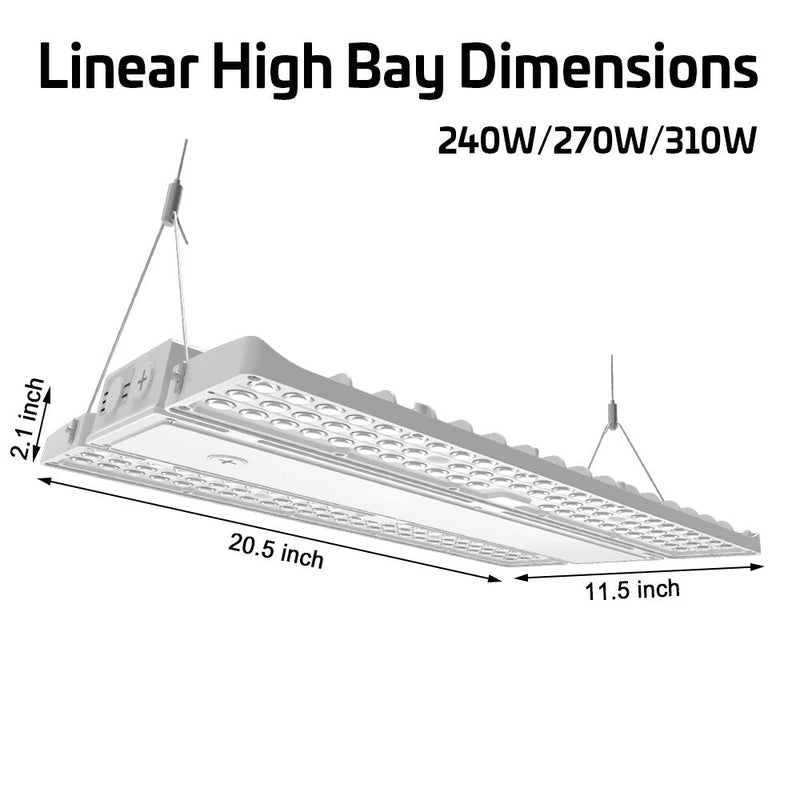 pavo series led linear high bay dimensions 