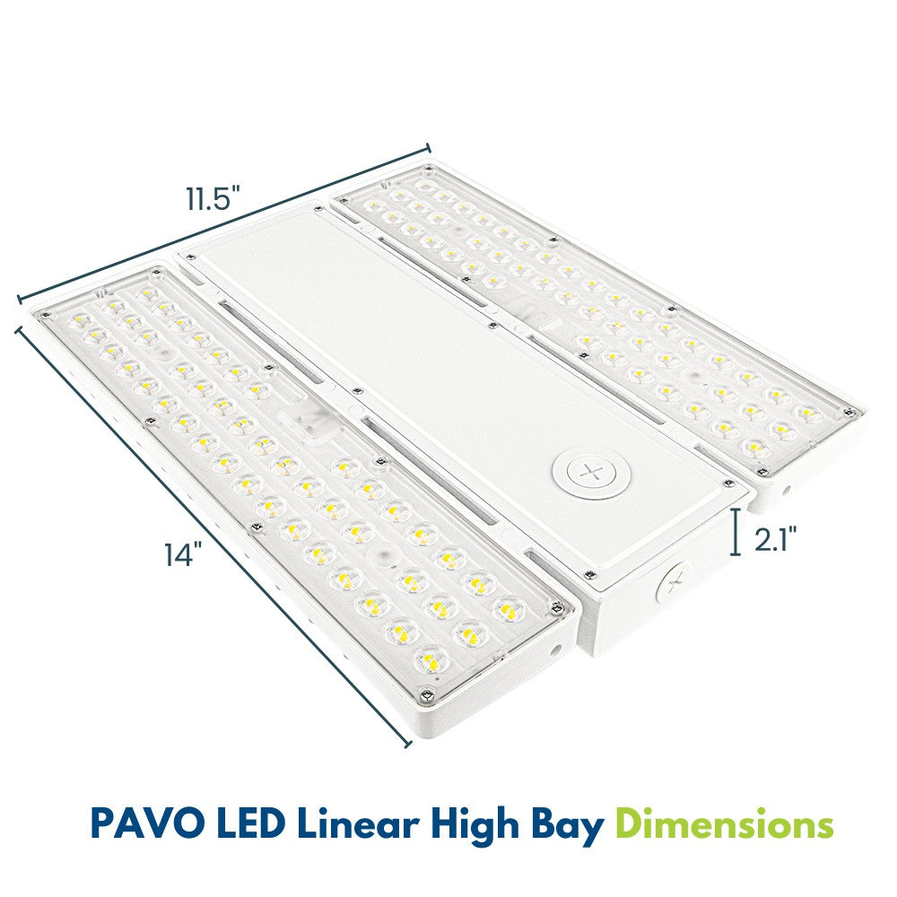Dimensions of Konlite LED High Bay lights PAVO series - 130W