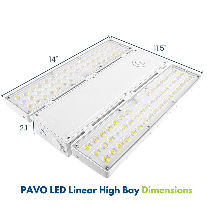 Dimensions of Konlite LED High Bay lights PAVO series - 210W