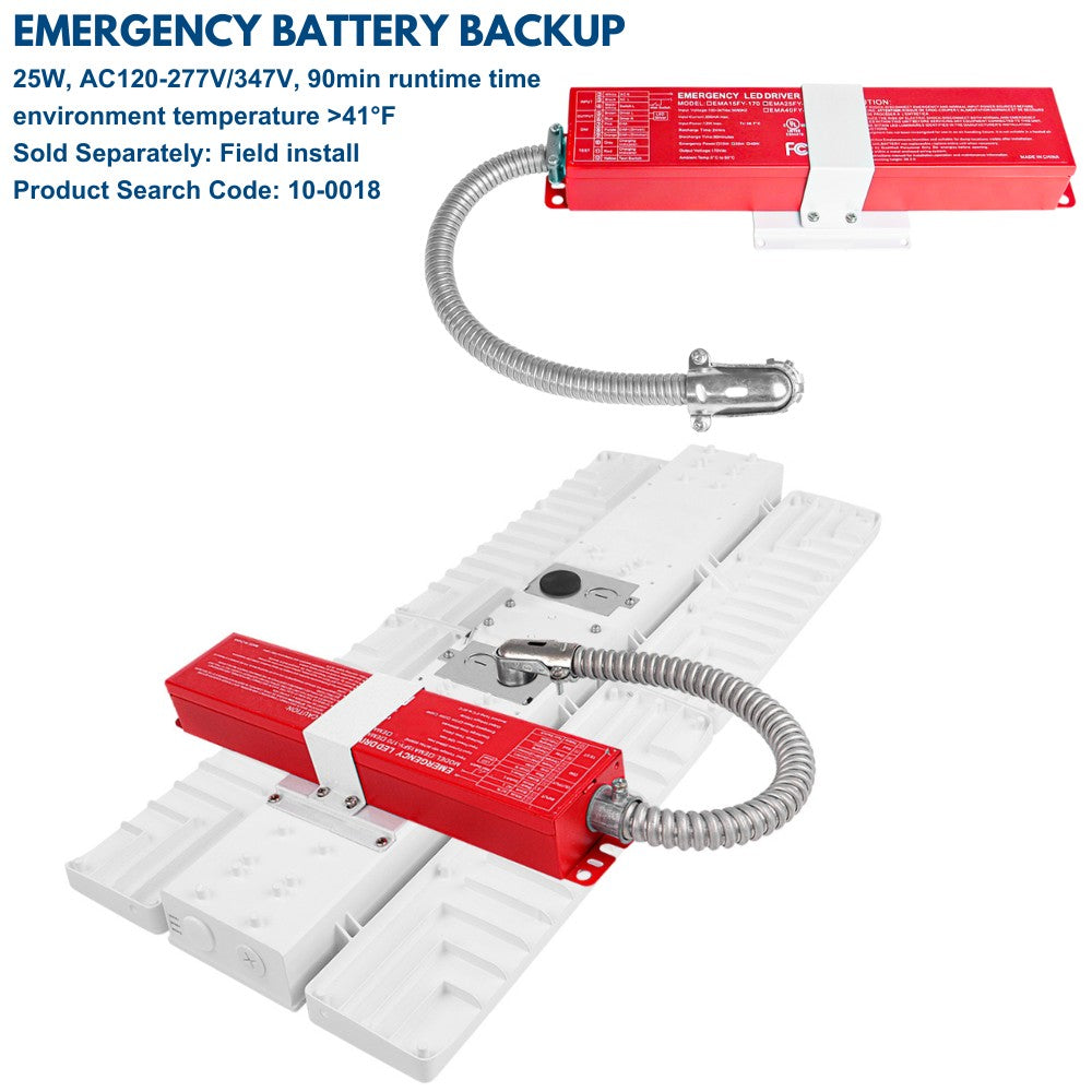 PAVO series led linear high bay with emergency battery backup