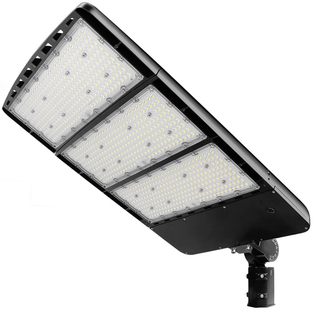Konlite Spica 600W Black LED Sports Light - Tennis Court Light with Slip Fitter Mount