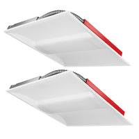  2 pack of Konlite 2x2 Center Basket Troffer Light with EBB