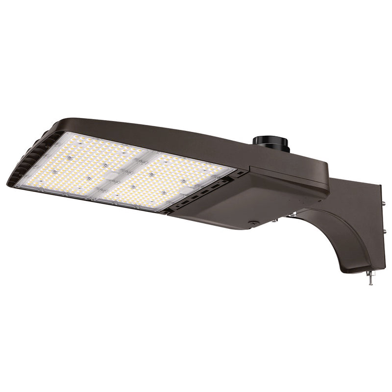 Konlite Vela wattage selectable 310W 5000K led parking lot light with pole mount and shorting cap