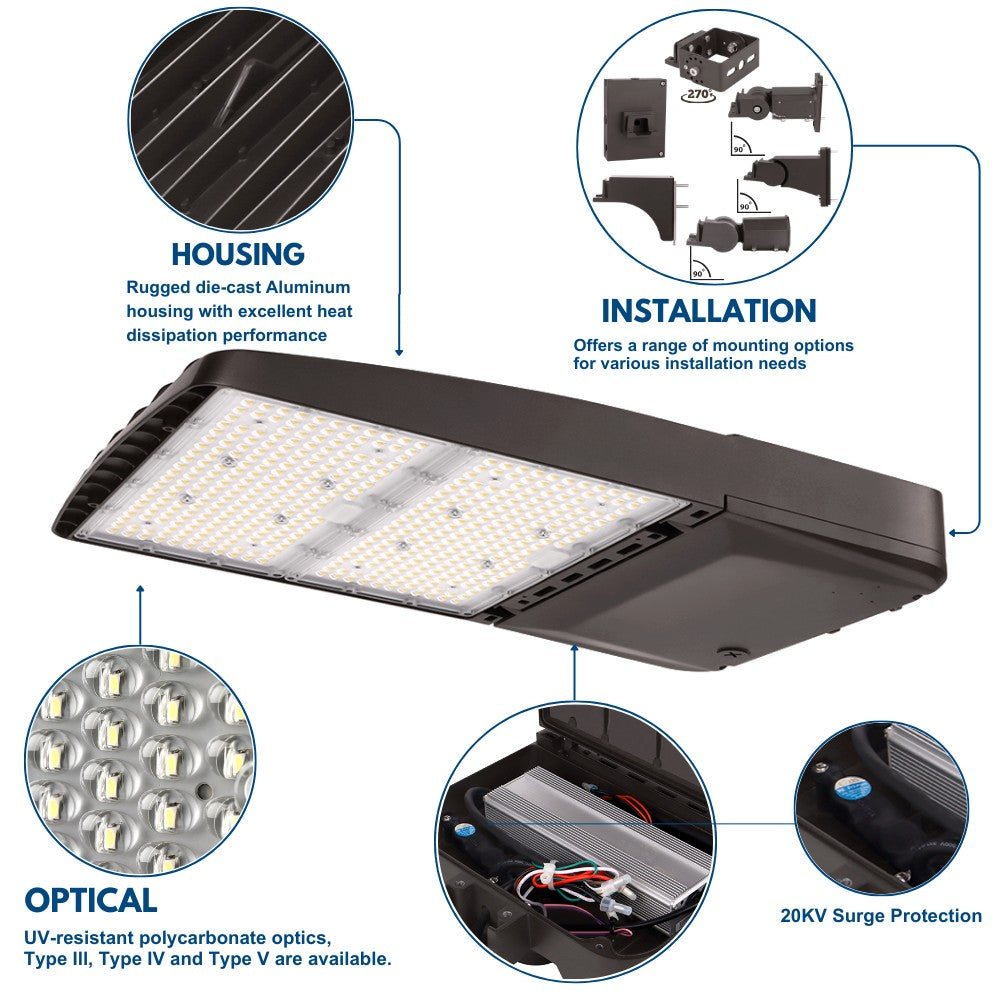 Konlite Vela 310W 5000K 480V led area light product details