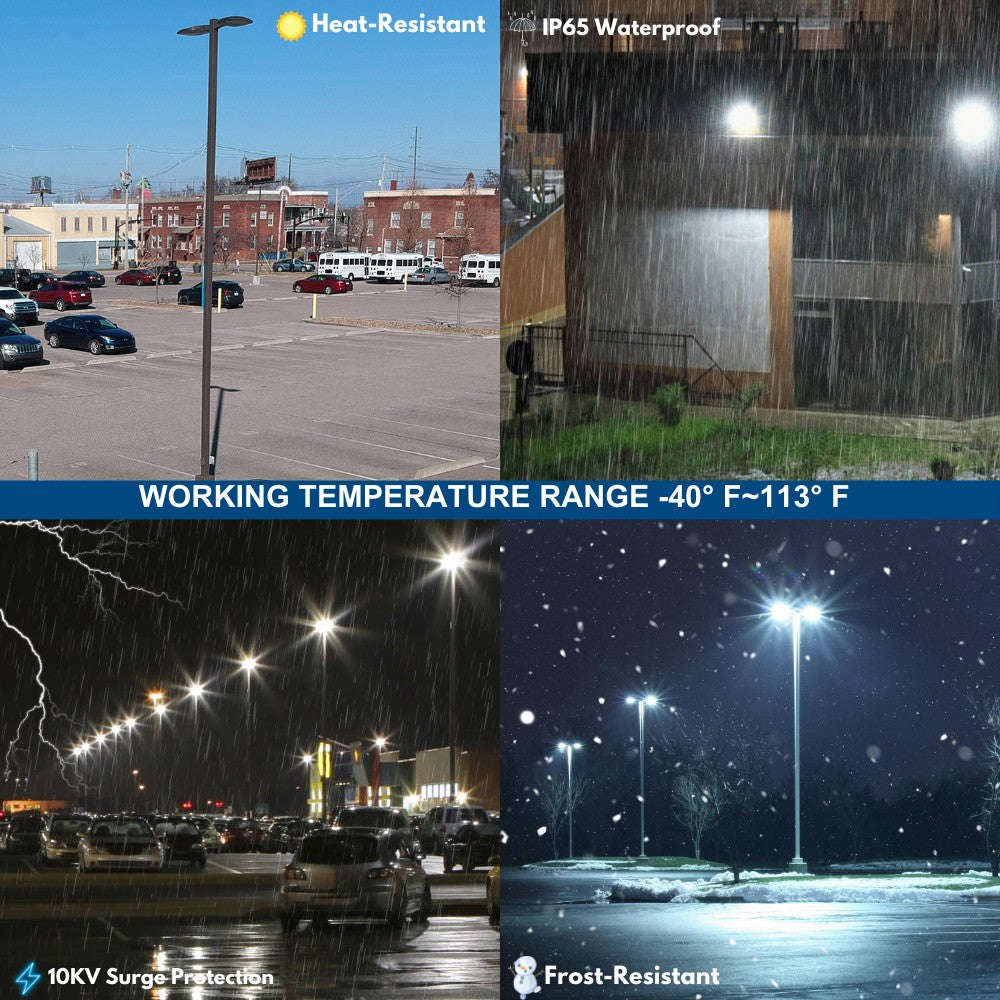 IP 65 Konlite Vela III White Parking Lot Light