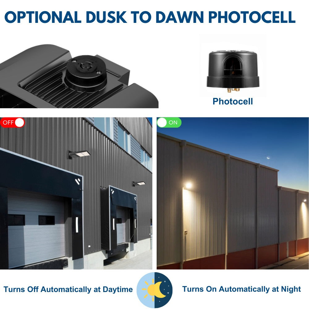 Konlite Vela III LED Parking Lot Light with Photocell