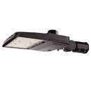 Wattage selectable Vela LED Area light with Slipfitter arm and photocell