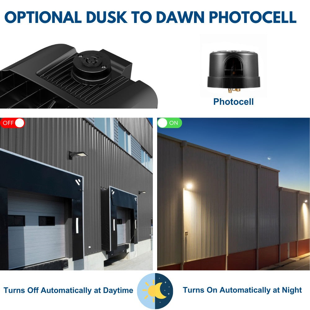 Konlite Vela I LED Parking Lot Light with Photocell