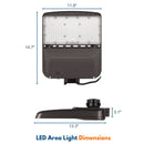Vela I LED Parking Lot Light - Type V - 150W - 4 Watts Selectable - 23,300 Lumens - 120-277V - 5000K - 400W Equal
