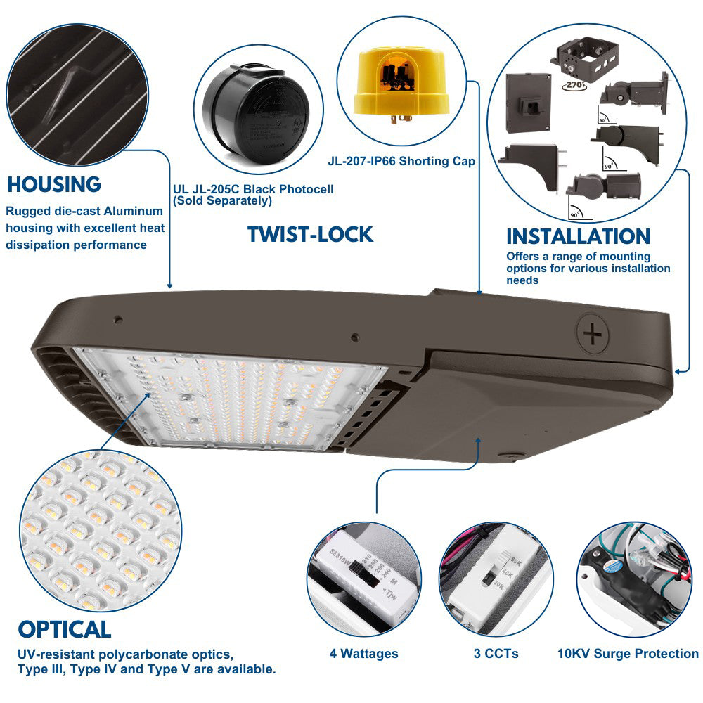 150W Vela LED Parking Lot light product details