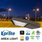 150W Vela 480V LED Area light with Slip Fitter Mount Arm with photocell
