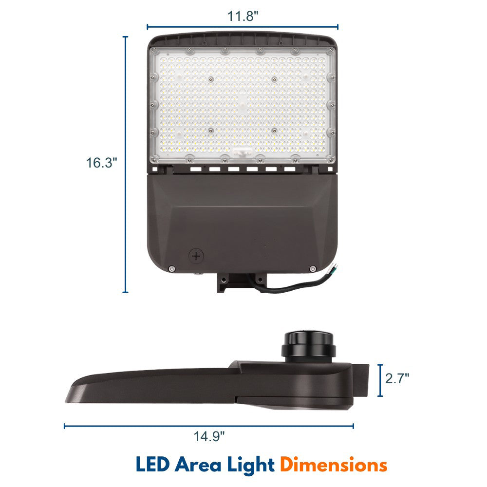 the dimensions of Konlite Vela series led area light