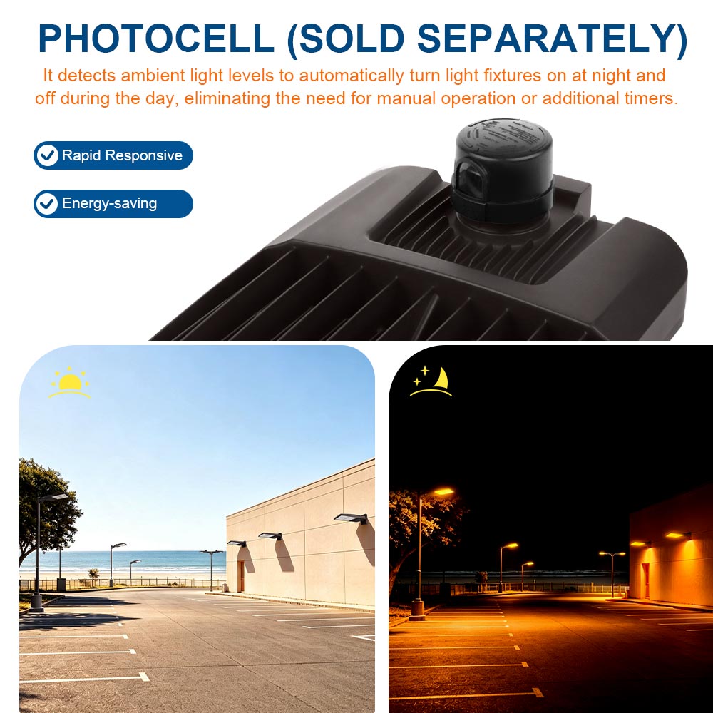 Photocell add-on for Vela Amber LED Area Light.