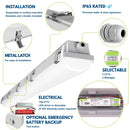 4ft Vapor Tight LED Light Fixture product details