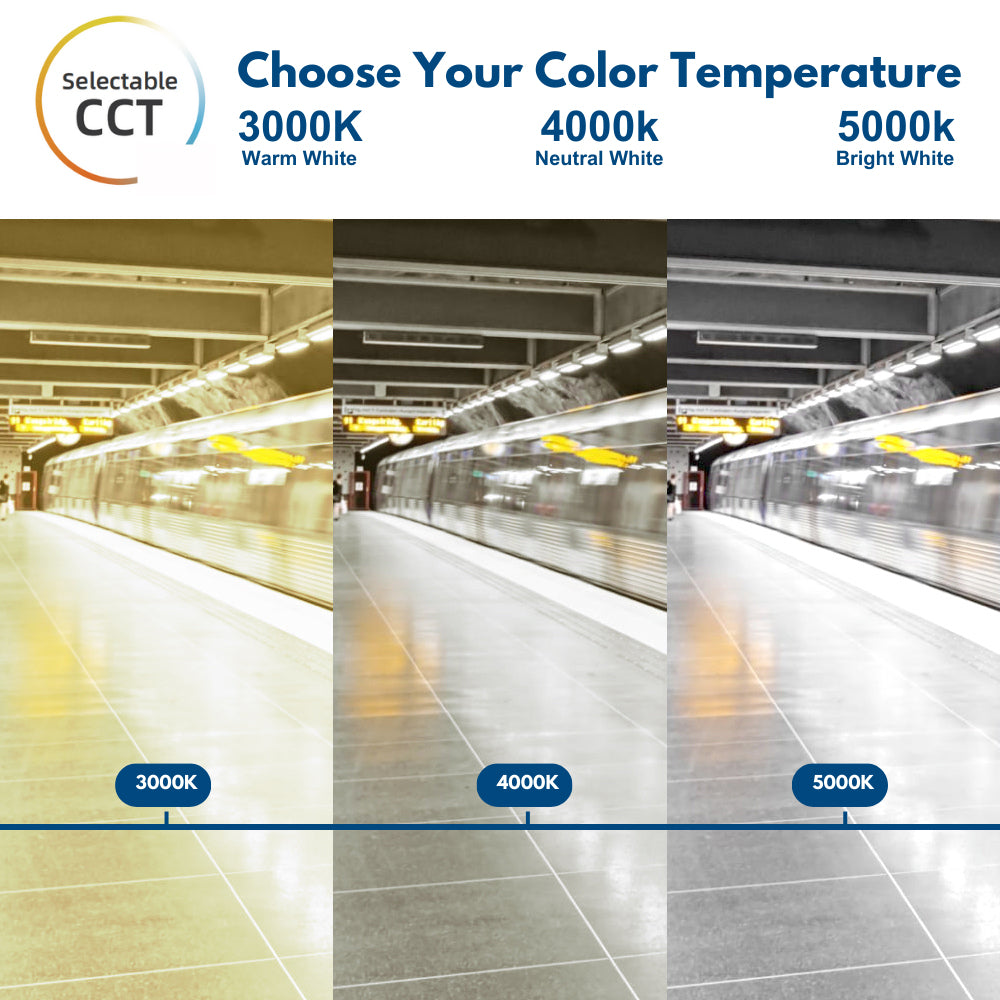 4ft Vapor Tight LED Light Fixture in different CCT