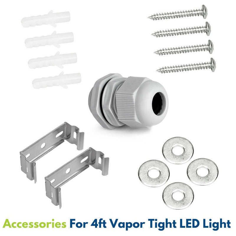 4ft Vapor Tight LED Light Fixture accessories