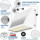 White Konlite 125W White Full Cut off Wall Pack light product details