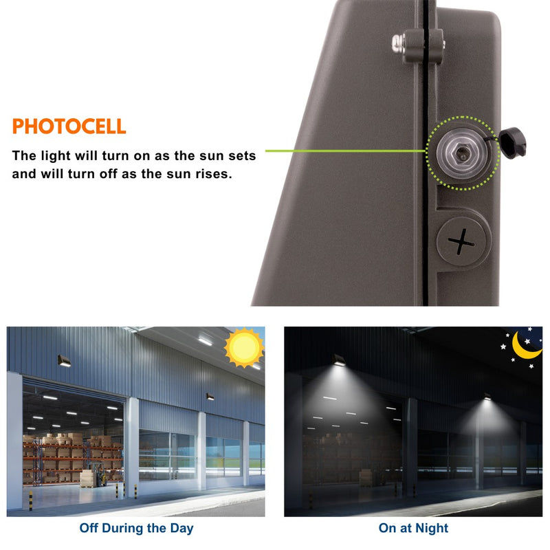 Konlite Full Cut off Wall Pack light with Photocell